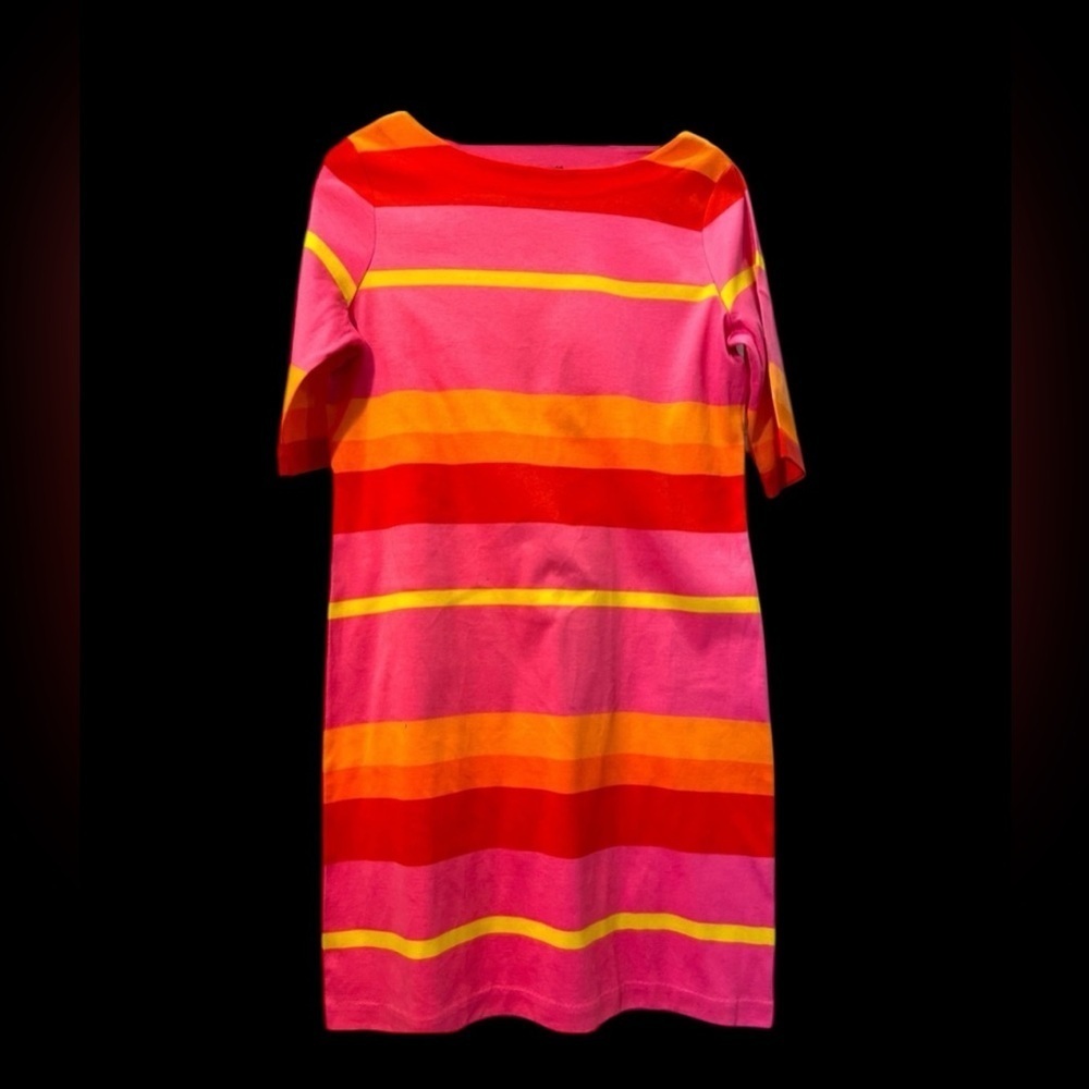 Talbots Small Petites Slipon multi colored striped dress